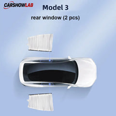 Sliding Privacy Sunshade for Tesla Model 3 & Y - Track Mount Window Curtain - Tesla Interior Accessories > Side Windows