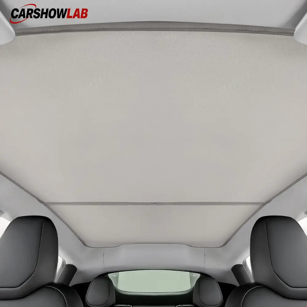 Split Glass Roof Sunshade for Tesla Model Y Juniper 2025+ | No-Sag UV Shield - Tesla Interior Accessories > Sunroof >