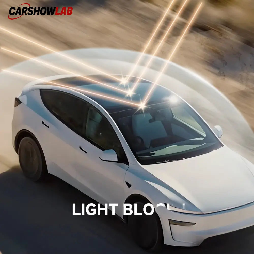 Split Glass Roof Sunshade for Tesla Model Y Juniper 2025+ | No-Sag UV Shield - Tesla Interior Accessories > Sunroof >