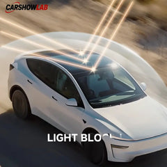 Split Glass Roof Sunshade for Tesla Model Y Juniper 2025+ | No-Sag UV Shield - Tesla Interior Accessories > Sunroof >