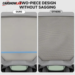 Split Glass Roof Sunshade for Tesla Model Y Juniper 2025+ | No-Sag UV Shield - Tesla Interior Accessories > Sunroof >