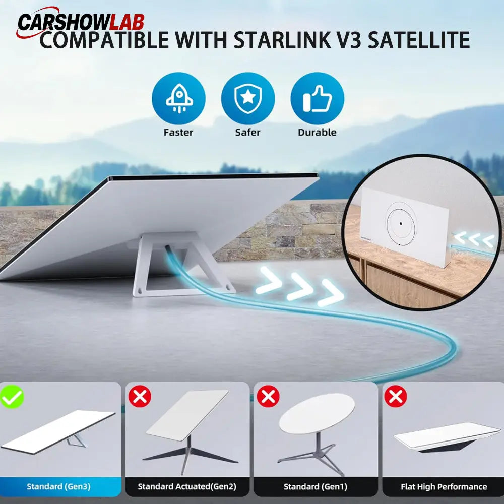 Starlink Gen 3 Extension Cable 29M (95FT) - 1200Mbps Cat6 Weatherproof Cord - Tesla Exterior Accessories > Starlink