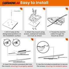 Starlink Gen 3 Locking Roof Mount - Heavy-Duty Dish Bracket for RVs & Trucks - Tesla Exterior Accessories > Starlink