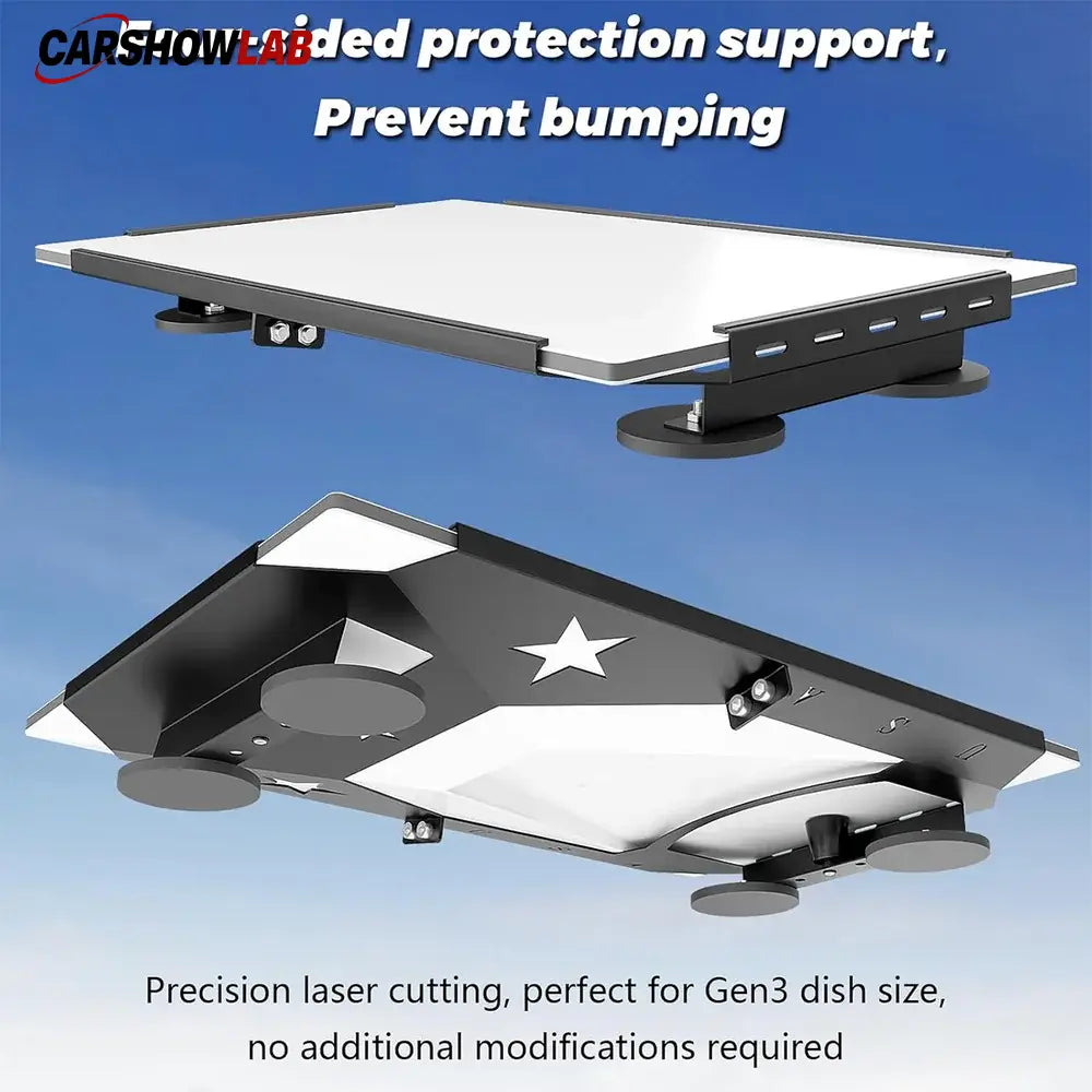 Starlink Gen 3 Magnetic Flat Mount - Anti-Theft Roof Dish Protection Shell - Tesla Exterior Accessories > Starlink