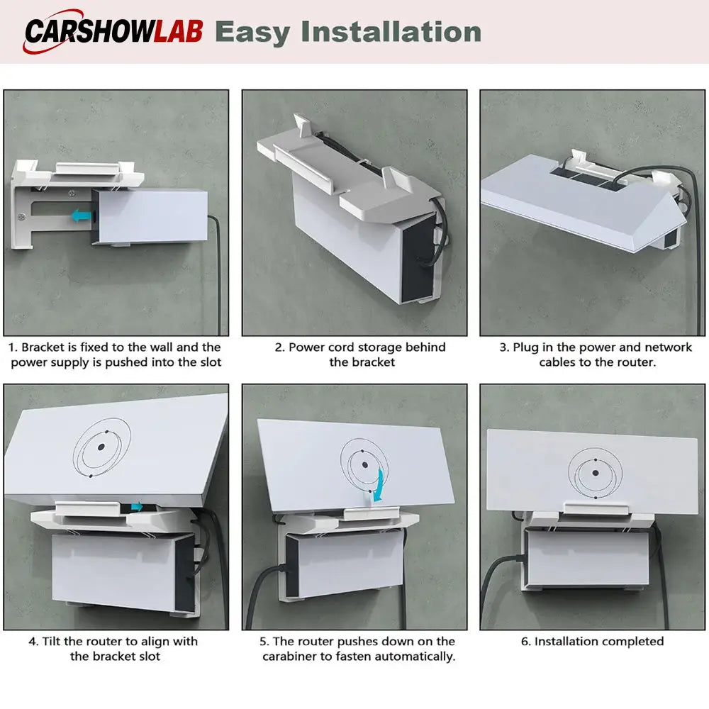 Starlink Gen 3 Router Wall Mount - Integrated Power Supply Bracket for UTR-32 - Tesla Interior Accessories > Starlink