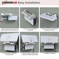 Starlink Gen 3 Router Wall Mount - Integrated Power Supply Bracket for UTR-32 - Tesla Interior Accessories > Starlink
