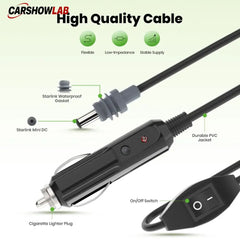 Starlink Mini DC Power Cable 10ft - 12V/24V Car Charger with On/Off Switch - Tesla Interior Accessories > Starlink