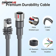 Starlink Performance Gen 3 Extension Cable - 23AWG Weatherproof Replacement - Tesla Exterior Accessories > Starlink