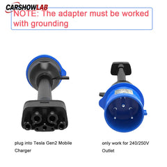 Tesla 32A CEE Adapter - 3-Pin EV Charger Extension for Model 3 Y S X - Tesla Exterior Accessories > Charger