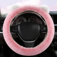Tesla Bear Steering Wheel Protector - Warm Plush Cover for Model 3 Y S X - Tesla Interior Accessories > Steering wheels