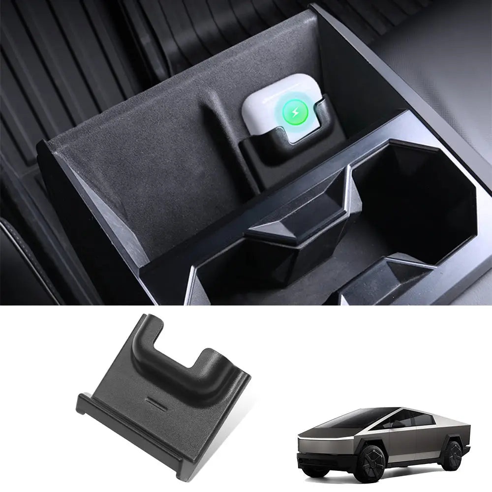 Tesla Cybertruck AirPods Pro Charging Mount - Anti-Slip Wireless Holder - Tesla Interior Accessories > Center Console >