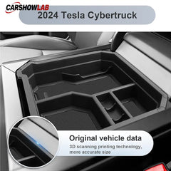 Tesla Cybertruck Center Console Storage Trays | 2-Pack Double Layer Organizer - Tesla Interior Accessories > Center