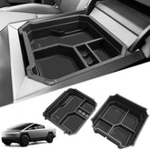 Tesla Cybertruck Center Console Storage Trays | 2-Pack Double Layer Organizer - Tesla Interior Accessories > Center
