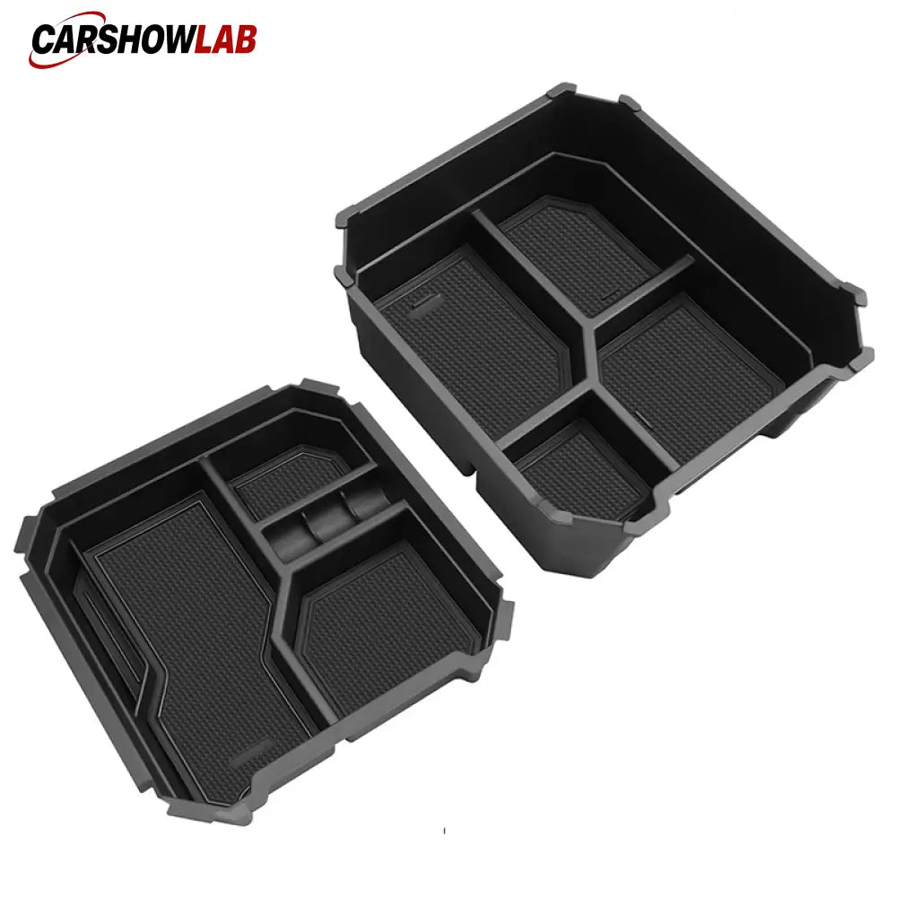 Tesla Cybertruck Center Console Storage Trays | 2-Pack Double Layer Organizer - Tesla Interior Accessories > Center