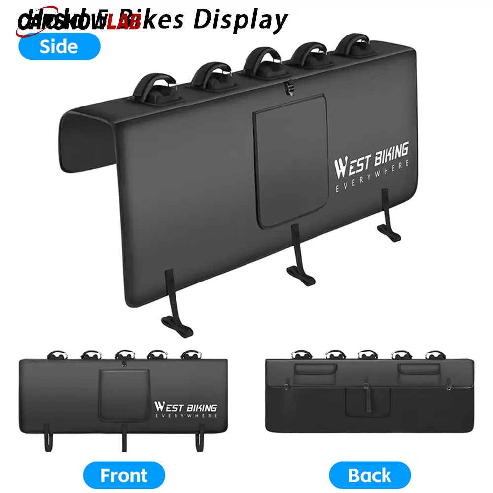 Tesla Cybertruck Tailgate Shield - Heavy Duty Bike Pad & Tool Storage - Hold 5 Bikes - Tesla Interior Accessories >