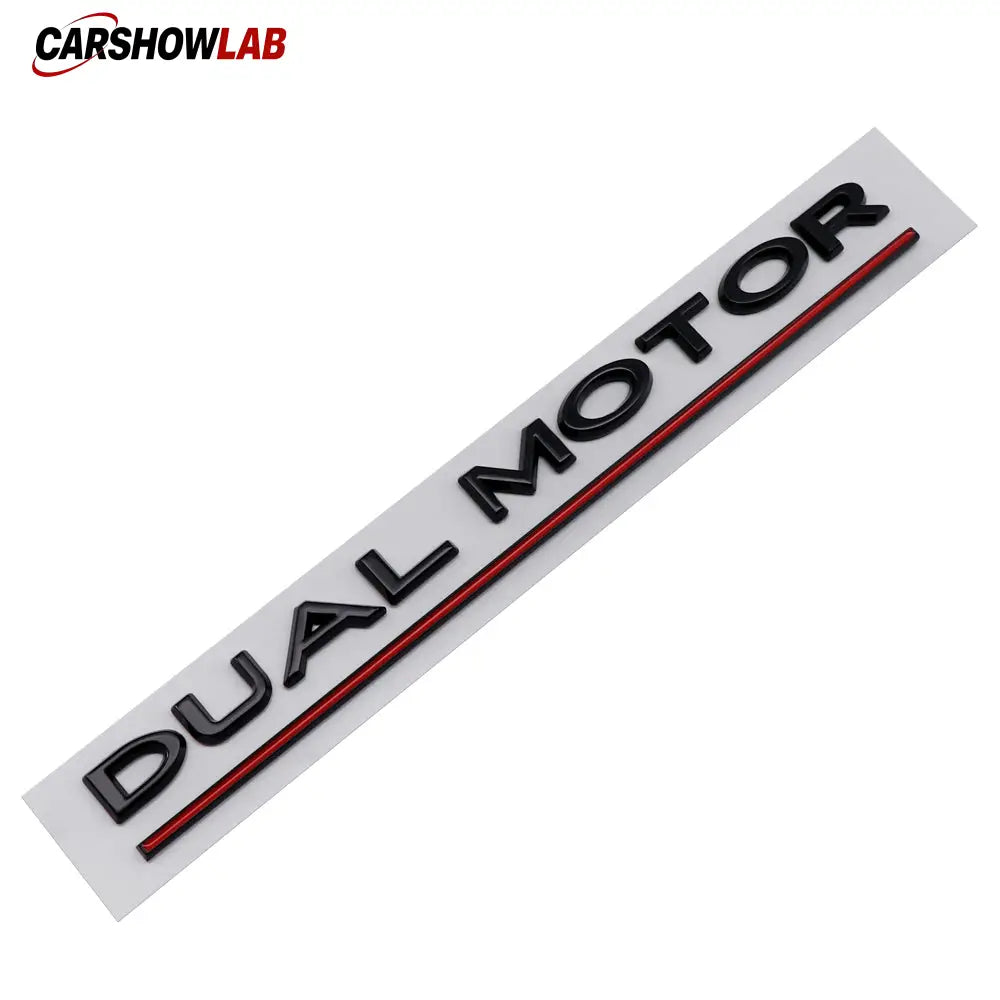Tesla Dual Motor Rear Trunk Emblem - Premium Replacement Decal for Model 3 Y S X - Tesla Exterior Accessories >