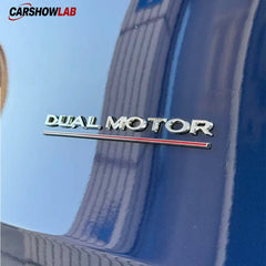 Tesla Dual Motor Rear Trunk Emblem - Premium Replacement Decal for Model 3 Y S X - Tesla Exterior Accessories >