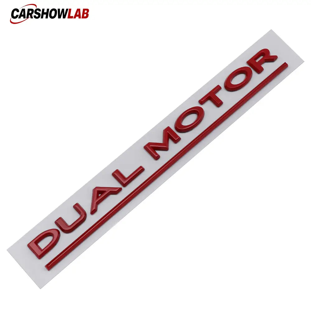 Tesla Dual Motor Rear Trunk Emblem - Premium Replacement Decal for Model 3 Y S X - Tesla Exterior Accessories >