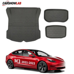 Tesla Model 3 All-Weather Floor Mats 2021-2023 - Custom XPE Interior Liners - Tesla Interior Accessories > Floor Mat