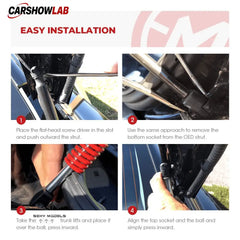 Tesla Model 3 Automatic Trunk Lift Struts 2017-2023 | 2-Piece Power Upgrade - Tesla Interior Accessories > Frunk Trunk