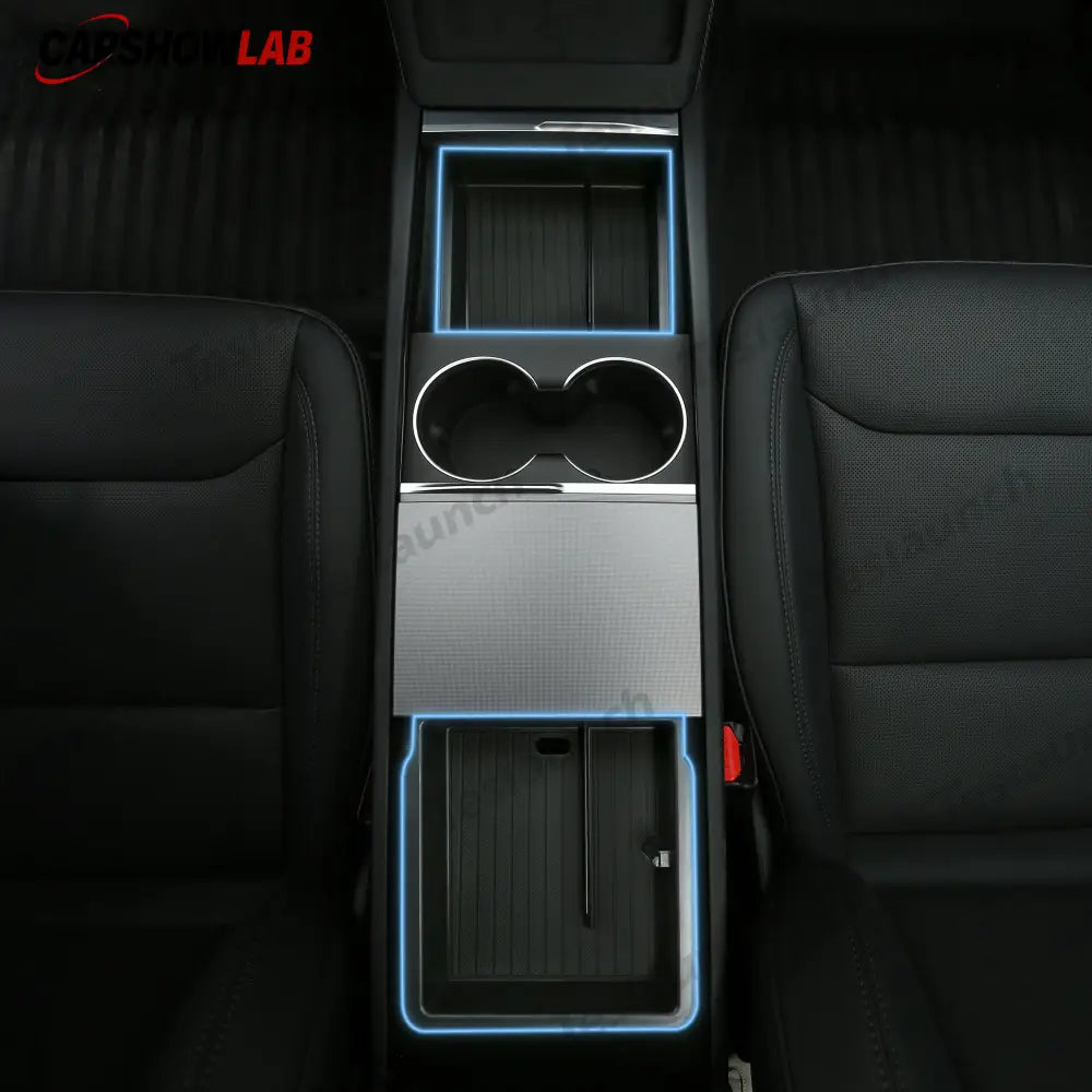 Tesla Model 3 Highland 2024+ Center Console Storage Box - Anti-Slip TPE Tray - Tesla Interior Accessories > Center