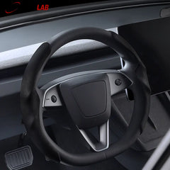 Tesla Model 3 Highland 2024 Suede Steering Wheel Cover - Premium Non-Slip Wrap - Tesla Interior Accessories > Steering