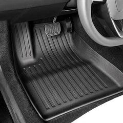 Tesla Model 3 Highland 2024+ TPE Floor Mats - Waterproof All-Weather Liners - Tesla Interior Accessories > Floor Mat