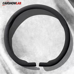 Tesla Model 3 Highland 2025+ Alcantara Steering Wheel Wrap - Custom Hand-Stitched - Tesla Interior Accessories >