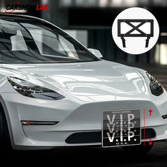 Tesla Model 3/Y Adjustable No Drill Front License Plate Holder - Aluminum - Tesla Exterior Accessories > Exterior Wrap