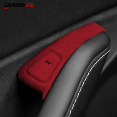 Tesla Model 3/Y Alcantara Door Button Trim - Premium Interior Upgrade Wrap - Tesla Interior Accessories > Doors > Door