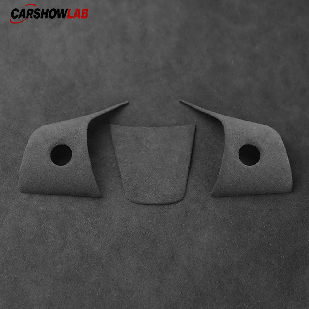 Tesla Model 3/Y Alcantara Steering Wheel Trim - Custom Non-Slip Interior Cover - Tesla Interior Accessories > Steering