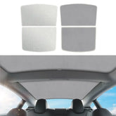Tesla Model 3/Y Alcantara Suede Sunshade - Ice Crystal Double Insulation - Tesla Interior Accessories > Sunroof >