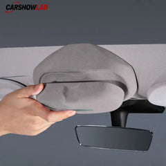 Tesla Model 3/Y Alcantara Sunglasses Case - Official Suede Storage Organizer - Tesla Interior Accessories > Sunglasses