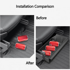 Under Seat Storage Tray for Tesla Cybertruck | Hidden Interior Organizer Bin - Tesla Interior Accessories > Seat >