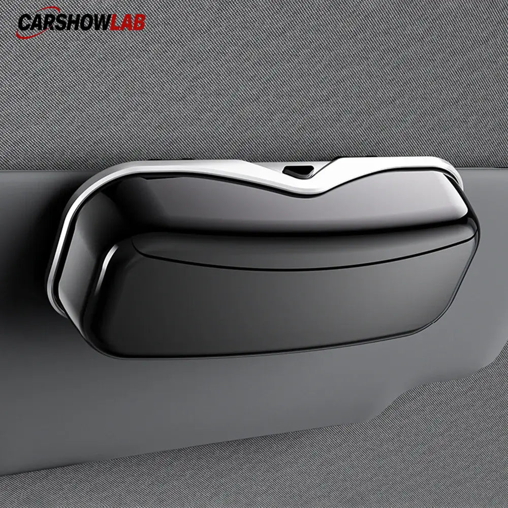Universal Car Sun Visor Glasses Box - One-Hand Access Sunglasses Storage Case - Tesla Interior Accessories > Interior