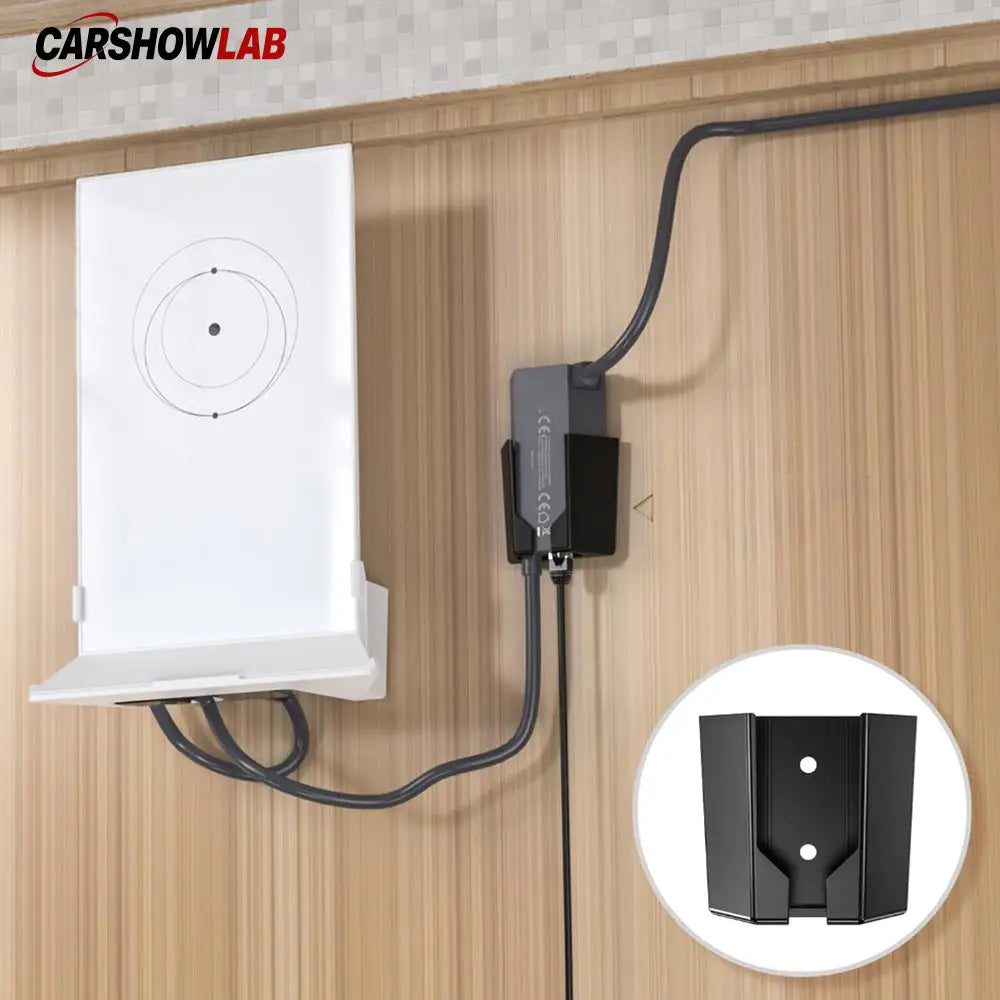 Wall Mount Holder for Starlink Gen 2 Ethernet Adapter - Durable ABS Bracket - Tesla Interior Accessories > Starlink