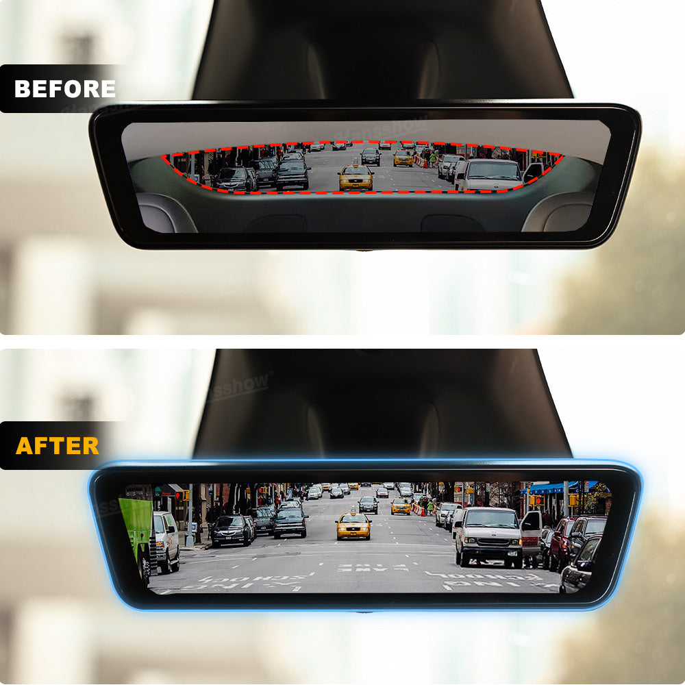 Model 3 Highland Stream Media Rearview Mirror Dual Channel Recorder Dashcam Rear View Mirror 8.2'