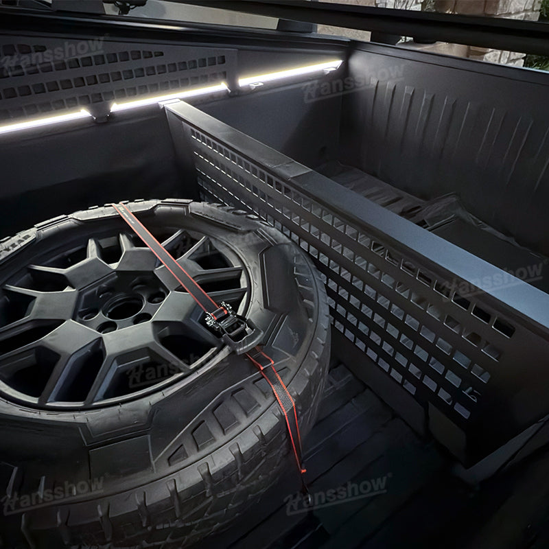 Tesla Cybertruck Rack Trunk Bed Divider MOLLE Rack Waterproof Pickup Cargo Bed Liner|Hansshow