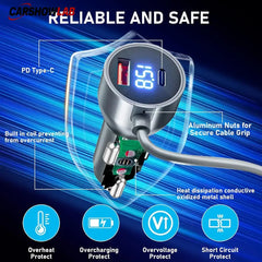 12V Starlink Mini DC Power Adapter for RV & Truck - 18AWG Cable with Voltmeter - Tesla Interior Accessories > Starlink