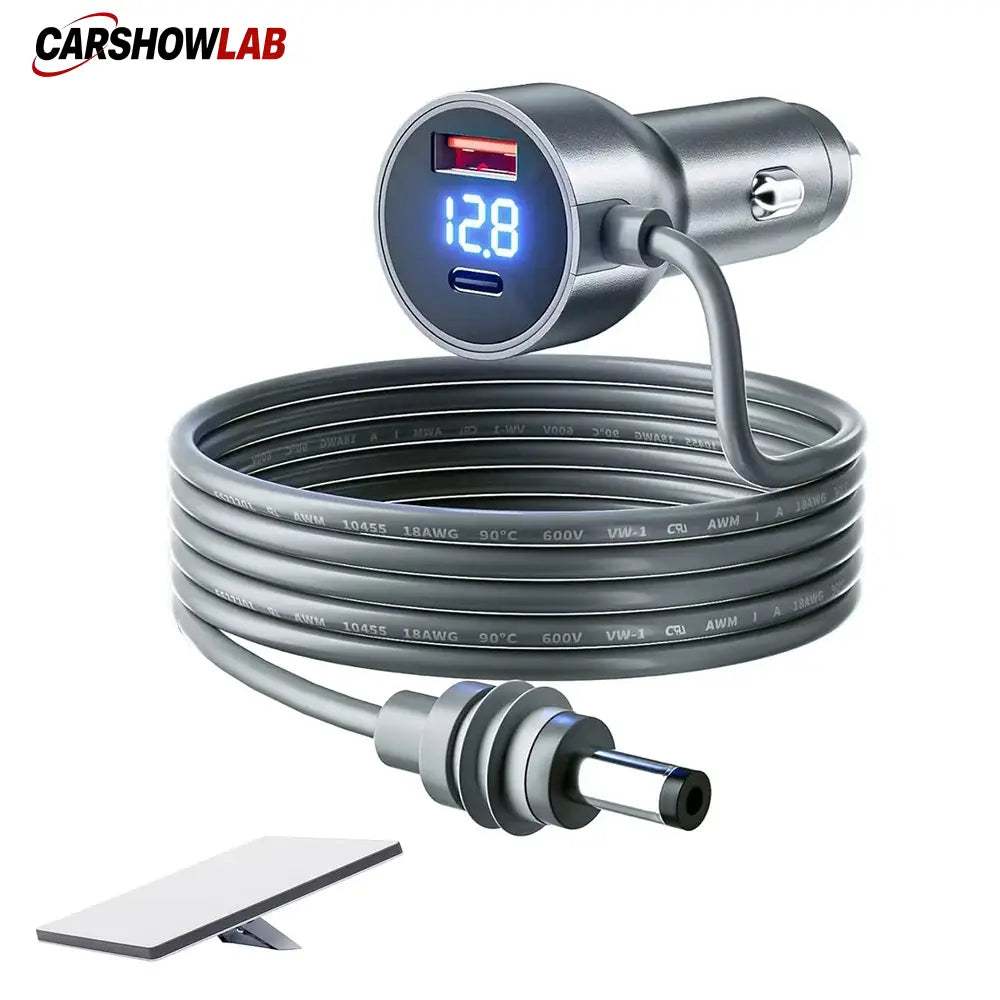 12V Starlink Mini DC Power Adapter for RV & Truck - 18AWG Cable with Voltmeter - Tesla Interior Accessories > Starlink