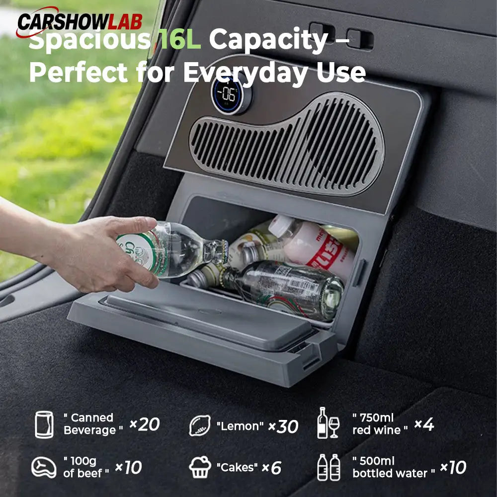 15L Portable Fridge for Tesla Model Y Rear Trunk - Hidden Compressor Cooler - Tesla Interior Accessories > Frunk Trunk