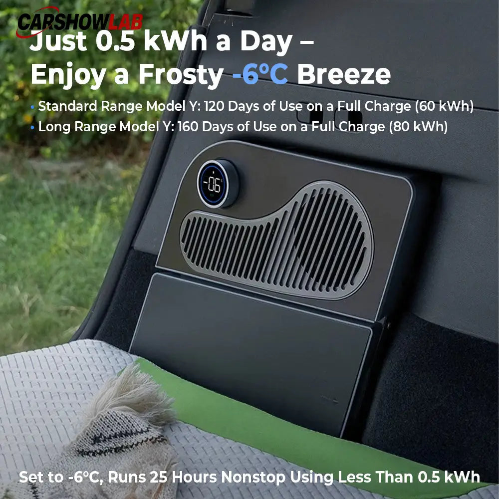 15L Portable Fridge for Tesla Model Y Rear Trunk - Hidden Compressor Cooler - Tesla Interior Accessories > Frunk Trunk