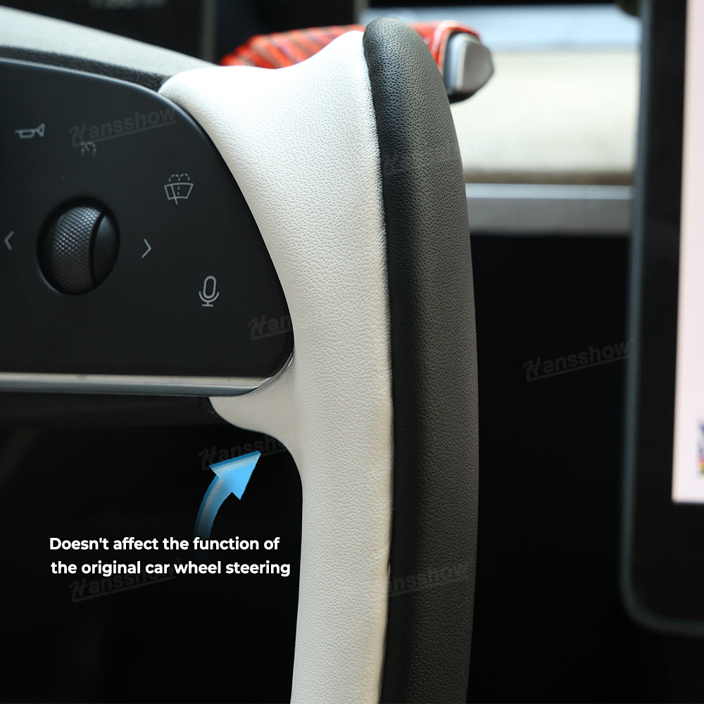 Model Y Yoke Style Steering Wheel Black/White Style For Tesla