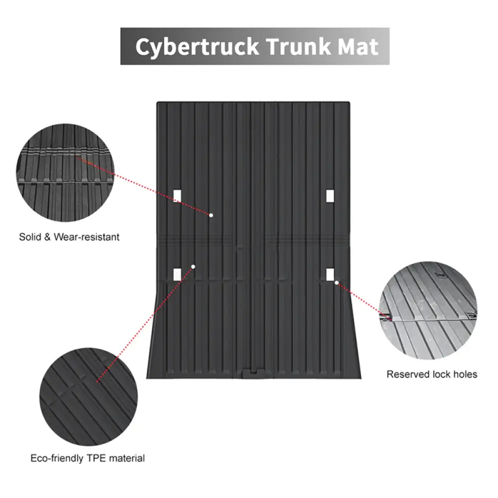 2024 Tesla Cybertruck TPE Floor Mats & Cargo Liners - Heavy Duty Protection - Tesla Interior Accessories > Floor Mat