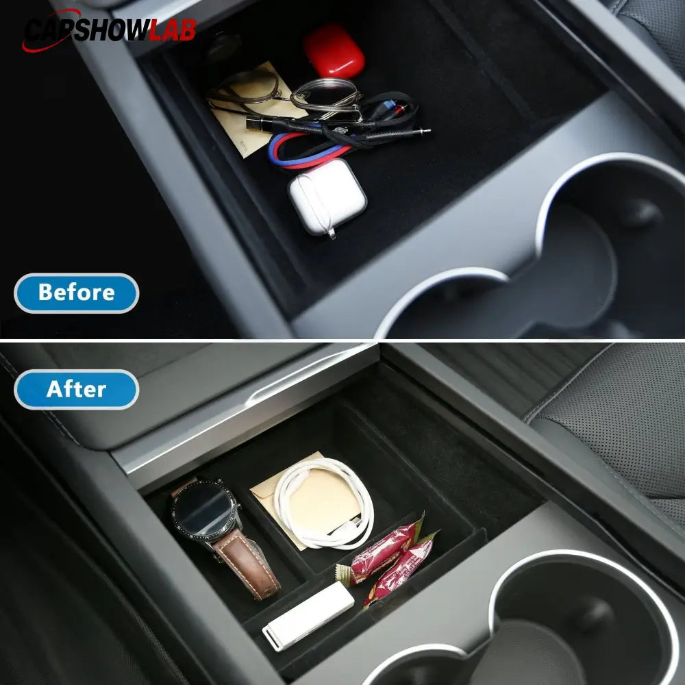 2024 Tesla Model 3 Highland Center Front Storage Box - Interior Organizer - Tesla Interior Accessories > Center Console