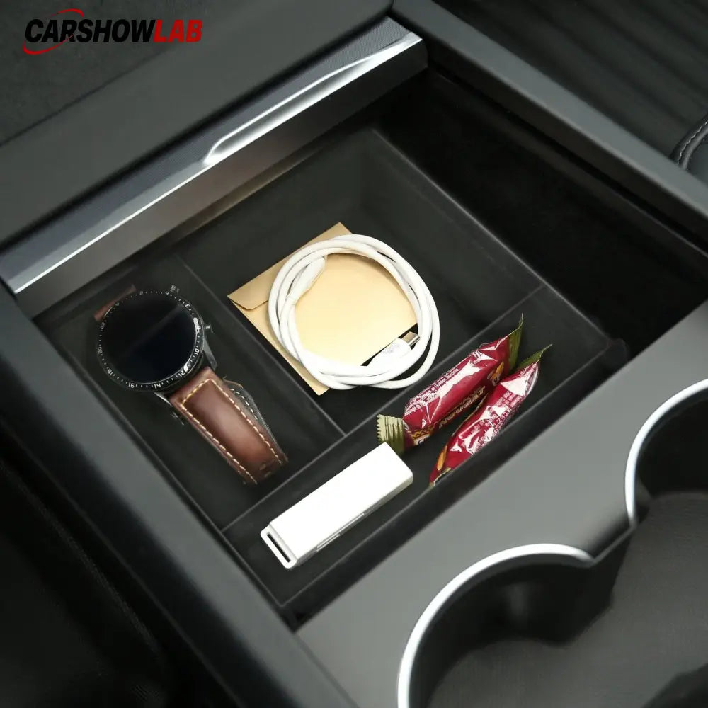 2024 Tesla Model 3 Highland Center Front Storage Box - Interior Organizer - Tesla Interior Accessories > Center Console