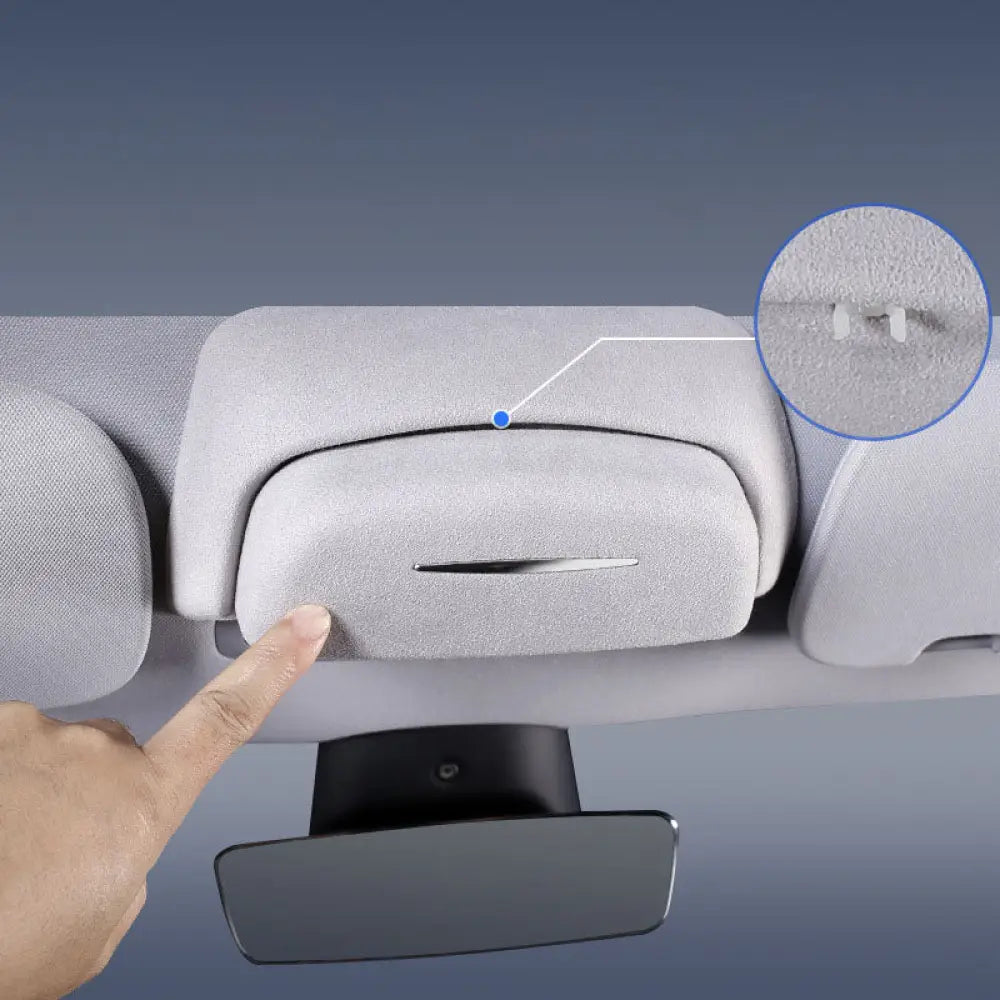 2024 Tesla Model 3 Highland Glasses Case - Interior Sunglasses Storage Box - Tesla Interior Accessories > Sunglasses