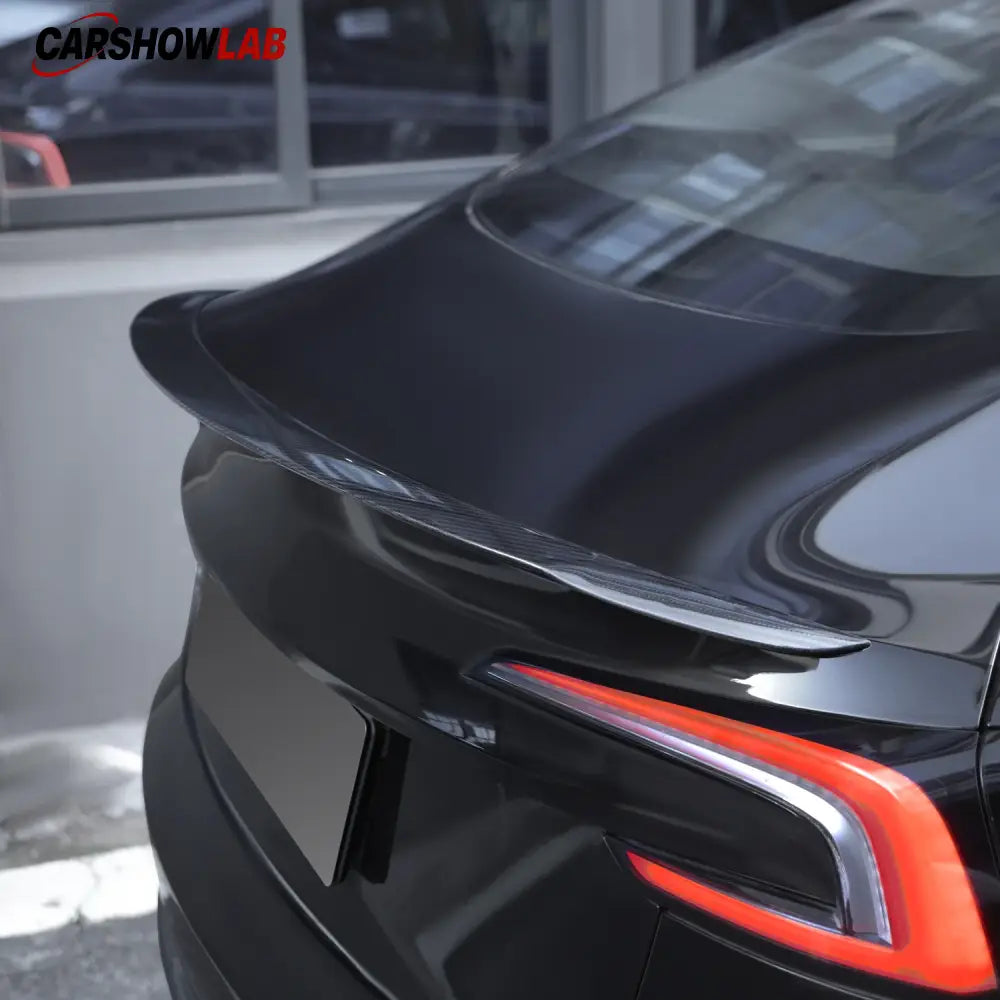 2024 Tesla Model 3 Highland Rear Spoiler - OEM Performance Wing Carbon Style - Tesla Exterior Accessories > Exterior
