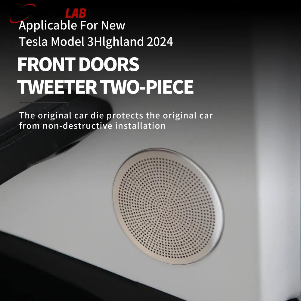 2024+ Tesla Model 3 Highland Stainless Steel Speaker & Air Vent Covers - Tesla Interior Accessories > Seat > Air Vent