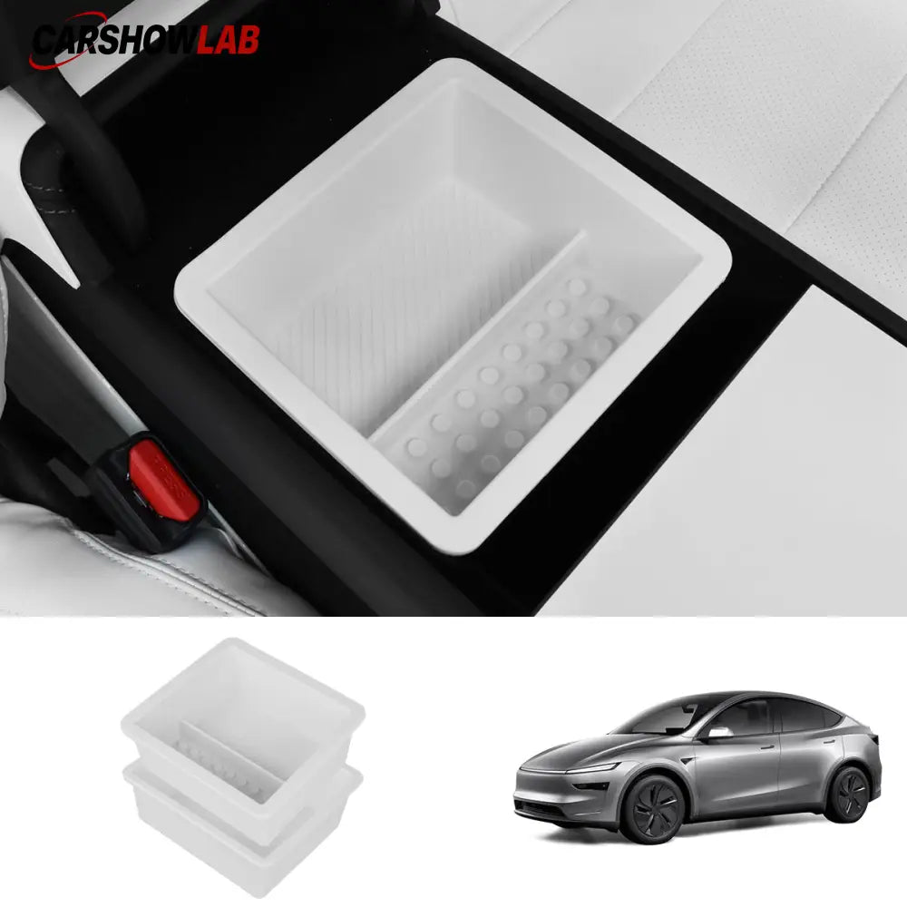 2025 Tesla Model Y Juniper Center Console Storage Box & Armrest Tray Set - Tesla Interior Accessories > Center Console